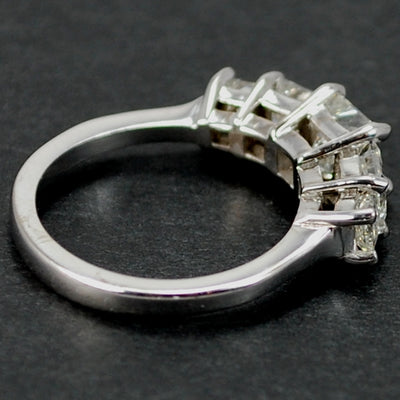 18ct White Gold Princess Cut 5 Stone Diamond Ring