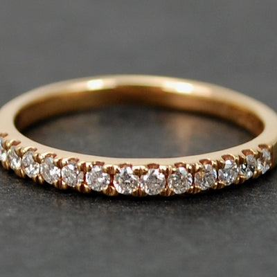 18ct Rose Gold Brilliant Cut Half Eternity Diamond Ring