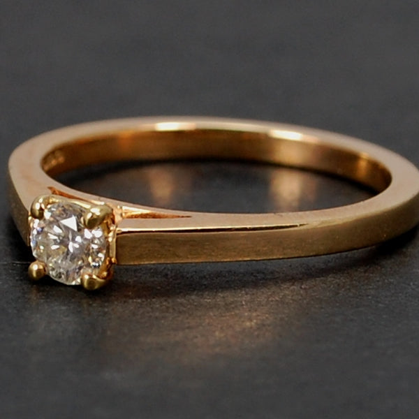 18ct Rose Gold Brilliant Cut 0.20 Carat Diamond Ring