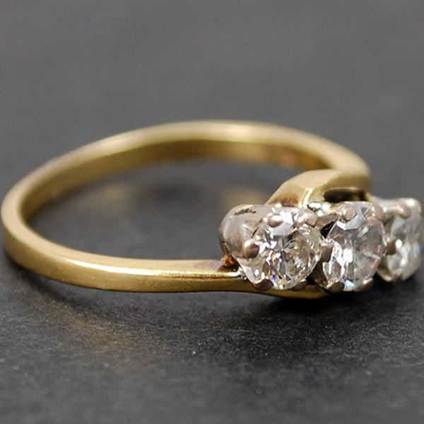 Vintage 18ct Yellow Gold Stone Diamond Ring – Coopers Jewellery